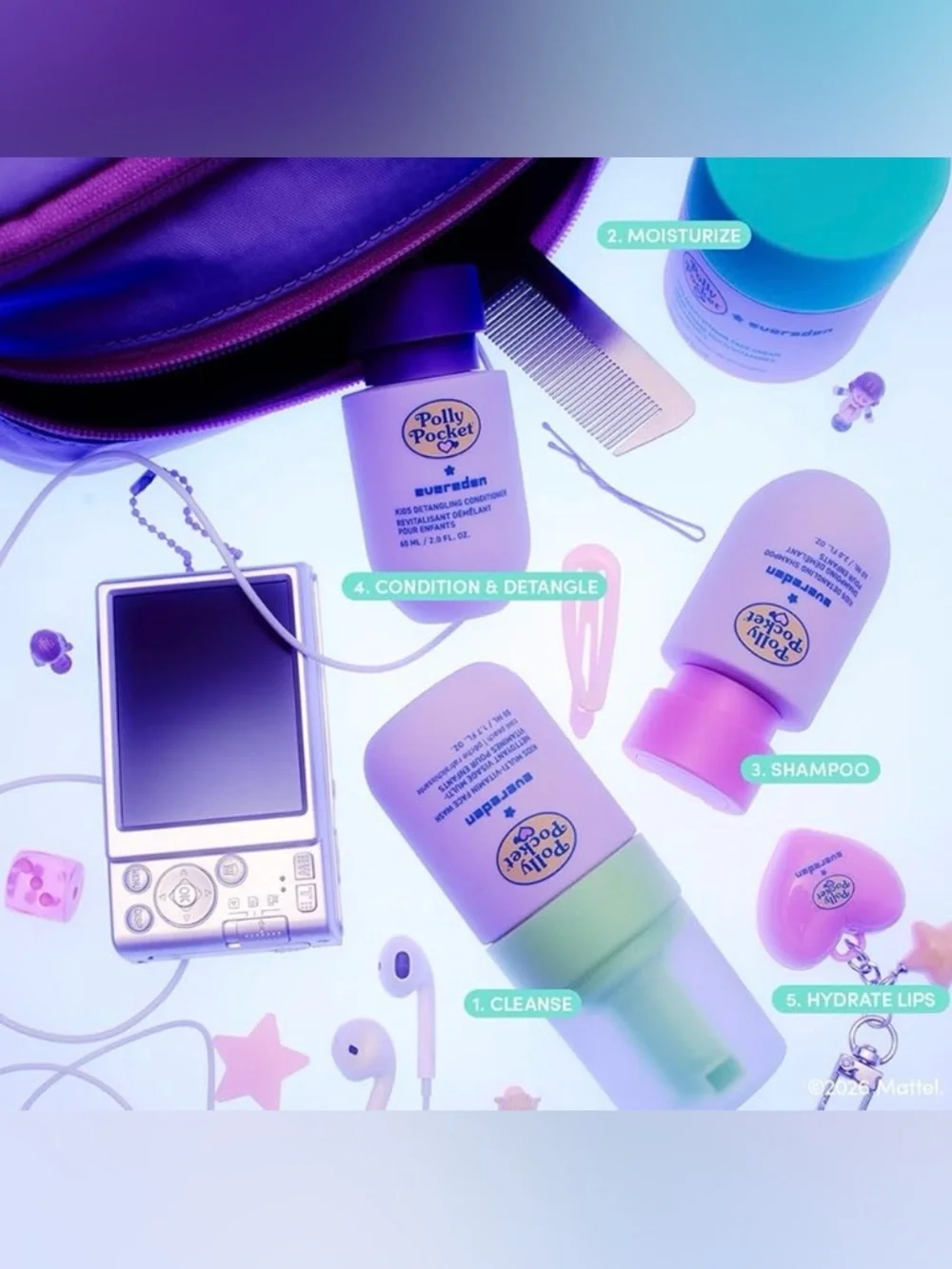 Evereden X Polly Pocket Travel Size Kids Skin & Haircare Set